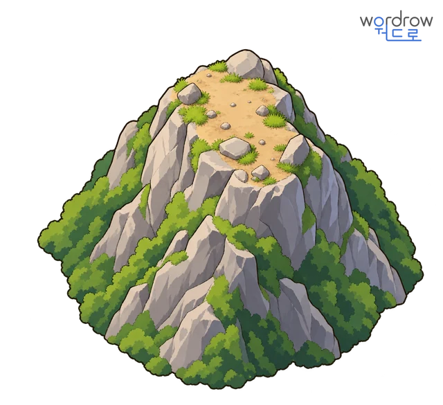 산꼭대기 뜻그림